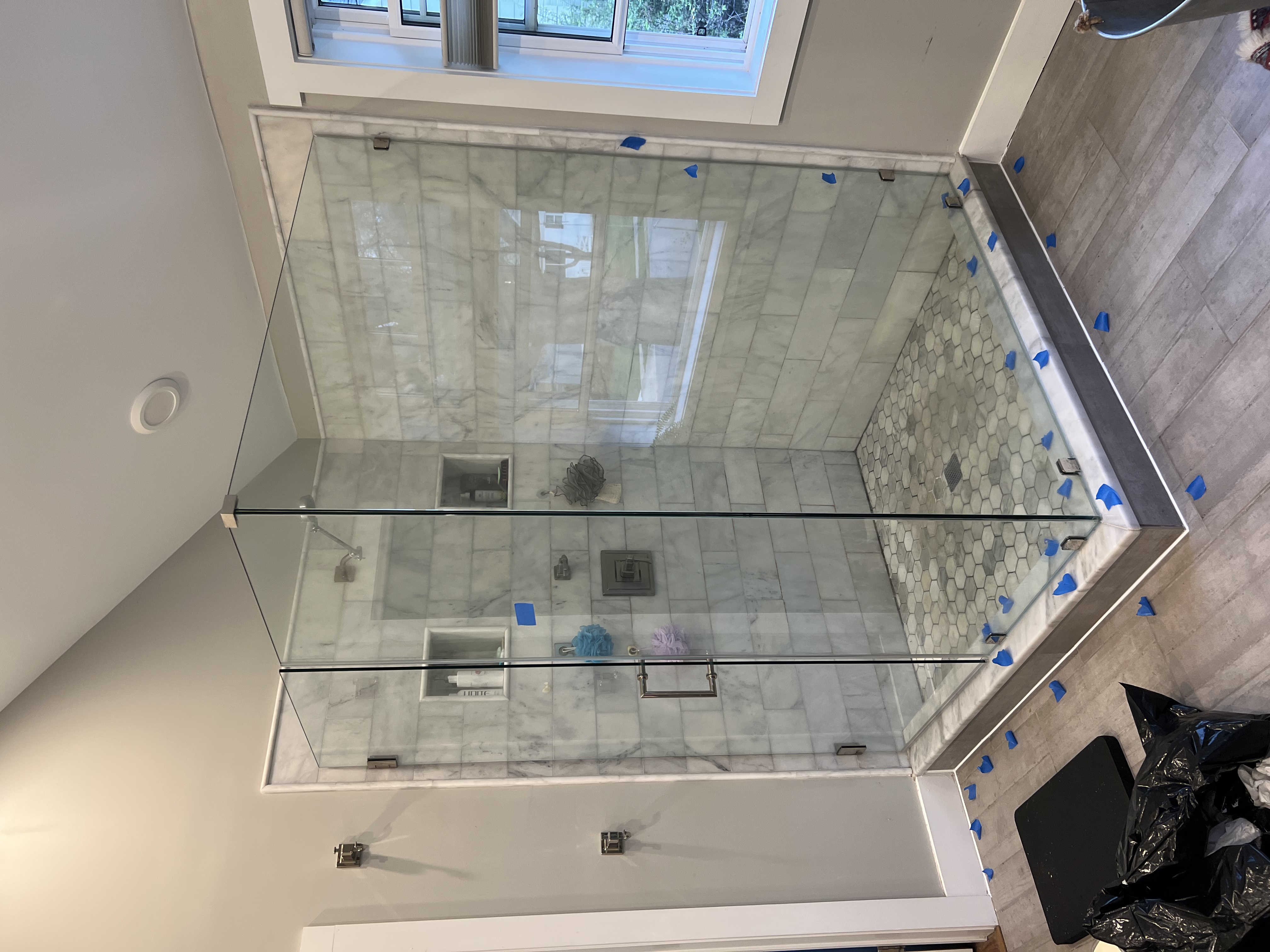 Frameless glass shower door installation in DC, MD, and VA